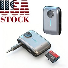 2x 3.5mm Car AUX Bluetooth 5.3 Receiver w/TF Card Play Wireless Adapter US Stock picture