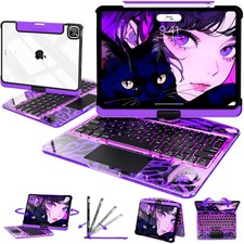 Intermerge Transparent Case with Keyboard for iPad Air 11