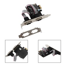 PCIE To RS232 Dual Serial WCH382 Chip PCI-Express Extender Board Adapter Card E4 picture