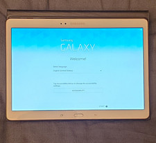 Samsung Galaxy SM-T800 UD Wi-Fi 16GB 3GB 10.5in White Tablet w/ Cover bundle picture