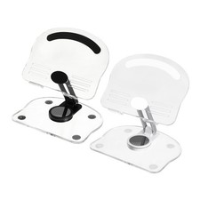 2 PCS Acrylic Tablet Stand,Acrylic Tablet Holder Adjustable Foldable,White Black picture