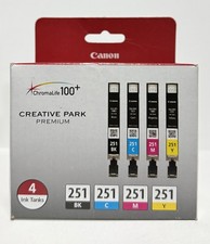 Canon 251 Black Cyan Magenta Yellow Ink Cartridge NEW picture