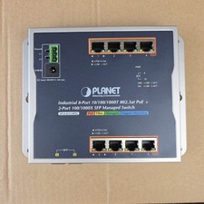 Planet WGS-4215-8P2S 8-Port Gigabit PoE+ Managed Switch w/ PWR-130-54 PSU Tested picture