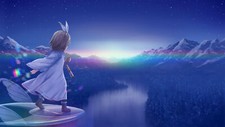 Landscape sky stars mountain top anime girls river Custom Gaming Mat Desk picture