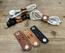 3 Pack Leather Cord Keeper,Cord Organizer,Cable Straps,Usb Holder picture