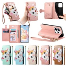 Flip Leather Love Cat Card Wallet Cover Case For S26 S25 S23 S24 S21 S20 FE S22 picture