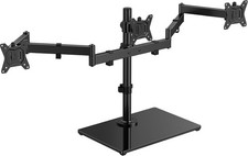 HUANUO Free Standing Triple Monitor Mount for 13-27 Inch Screens | XX287 picture