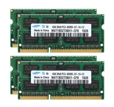 Samsung 4X 4GB 2RX8 DDR3 1066MHz PC3-8500S 204PIN SODIMM Laptop RAM Memory 16GB picture