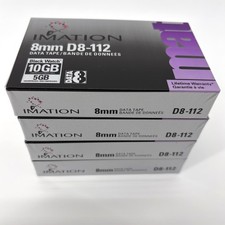 Imation 8mm Data Tape D8-112 4 Pack 10GB Black Watch Silver New Sealed Japan picture