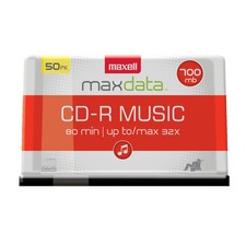 Maxell CD-r Music Spindle, Audio Only, Blank Media, 50-Pack(625156) Electronics picture