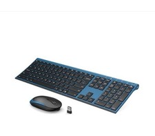 VssoPlor VXK15-1 Wireless Rechargeable Ultra Slim Keyboard Mouse Combo USB picture