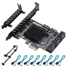 PCIe SATA 3.0 Expansion Card 8 Port 6Gbps ASM1064+JMB575 PCE 8SAT picture