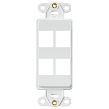 Leviton (41644-W) 4-Port QuickPort Decora Multimedia Insert, White picture