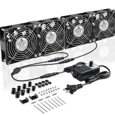 4x120mm Powerful Computer Fans with AC Powered 100V-240V Variable Speed picture