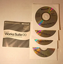 Microsoft Works Suite 99 Office Software Suite CD-ROM Set w/ Manuals picture