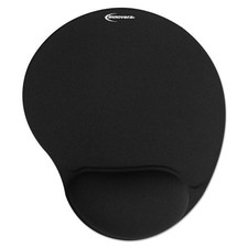 Innovera 50448 Mouse Pad with Fabric-Covered Gel Wrist Rest, 10.37 x 8.87, Black picture