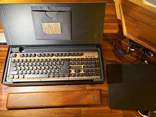 AZIO Retro Classic Elwood Walnut BT/USB Keyboard + Palm Rest & Mouse Pad picture