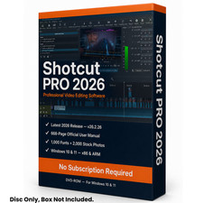 Shotcut PRO 2026 Video Editing Software Full Version DVD Lifetime for Windows picture