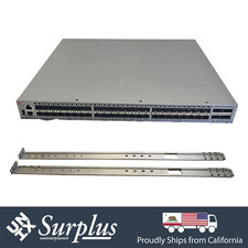 48 Port 10GB SFP+ Brocade VDX 6740 F2B Switch No 40GB Active 2xPSU | Rail Option picture