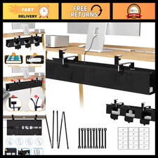 36-Inch Under Desk Cable Management Tray - No Drill, Easy Install, Tidy Organize picture