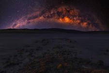 Landscape milky way skyscape stars starry night photo Custom Gaming Mat Desk picture