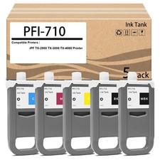 5 Pack PFI-710 PFI710 Ink Tank PFI710MBK PFI710BK PFI710C PFI710M PFI710Y picture