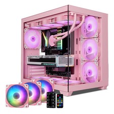 Vetroo  AL900 Pink E-ATX / ATX / M-ATX Full Tower PC Case w/ 3x ARGB & PWM Fans picture