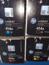 HP 414A Black Cyan Magenta Yellow Set W2020A W2021A W2022A W2023A OEM Sealed Box picture