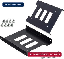 SSD HDD Holder 2.5 to 3.5 Mounting Bracket Hard Drive Adapter (2 Pack) (Black) picture