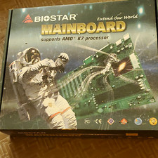 BIOSTAR Mainboard Motherboard Supports AMD K7 Processor Retail Box picture