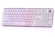 YUNZII X98 Wireless Mechanical Gaming Keyboard Pink/Snow Switch/Tri-Mode picture