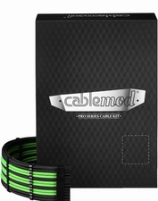 CableMod Pro ModMesh Sleeved Dual 12V-2x6 Cable Kit for EVGA Blk + Lt Grn Nylon picture