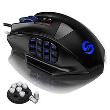 Gaming Mouse Wired MMO 16400 DPI Laser Programmable Buttons Right Hand picture