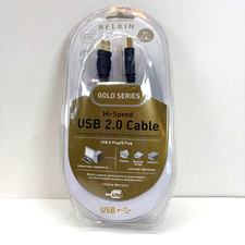 Belkin Hi-Speed USB 2.0 Cable Gold Series 6 FT 24k Gold Plated NEW SEALED-READ picture