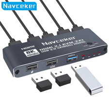 HDMI KVM Switch 8K 60Hz 4K 165Hz KVM Switcher with Remote Control 2 PC Share 1 M picture