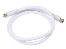 Monoprice 3ft RG6 (18AWG) 75Ohm, CL2 Coaxial Cable W/ F Type Connector - White picture