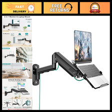 Adjustable Laptop Wall Mount with Vented Tray for 11-32