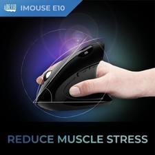 Adesso iMouse E10 Wireless Vertical Ergonomic Mouse Optical 1600 DPI Black picture