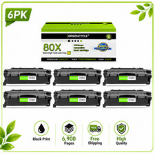 6 Pack CF280X High Yield BK Toner Fits for HP LaserJet Pro 400 M401a M401n M401d picture