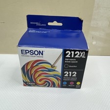 2027 2028 Genuine Epson T212XL-BCS 212XL Black + Color Ink Cartridges OEM Sealed picture