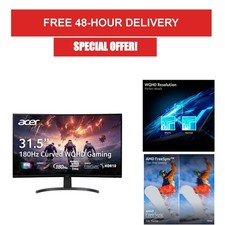 Acer Nitro 31.5in QHD 180Hz Curved Gaming Monitor EDA323QU S3 picture