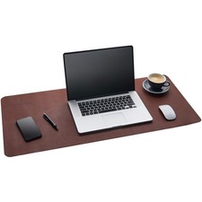 Gallaway Leather Mat, Office Desk Pad, Large 36 x 17 Dark Brown, Desk Mats picture
