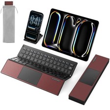 SODI Z01T Portable Tri-Fold Bluetooth Keyboard with Touchpad, Full Size Keys,... picture