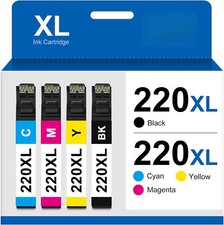 4 Pack 220XL Ink For Epson XP-320 XP-420 XP-424 WF2630 WF2650 WF2660 WF2750 picture