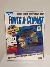 Fonts And Clipart PC CD Rom Vintage Software Factory Sealed New NOS Laser Magic picture