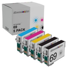 5PK T069 Reman BLACK COLOR Ink Cartridge for Epson T0691 CX7400 CX7450 CX9400Fax picture