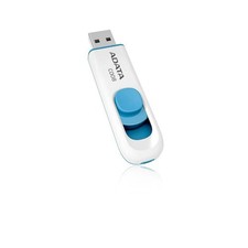 ADATA AC008-64G-RWE 64GB USB 2.0 White & Blue C008 Smart Sliding Button ~E~ picture
