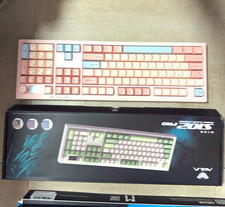 AULA S102 Pro Mechanical Illuminated QWERTY Keyboard Pink/White/Blue picture