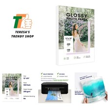 High-Quality 200 GSM 13x19 Glossy Photo Paper - 100 Sheets for Inkjet Printing picture