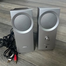 Bose Companion 2 Series I 2.0 Desktop Computer Speakers Pair Silver Tested picture
